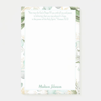 Eucalyptus Personalised Scripture Stationery Post-it Notes