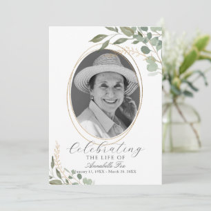 Eucalyptus Photo Funeral Order Of Service Program