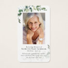 Eucalyptus Photo Memorial Prayer Card