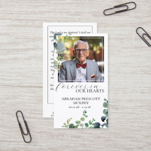 Eucalyptus Photo Memorial Prayer Card