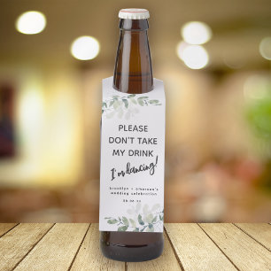 Eucalyptus Please Don't Take My Drink Bottle Tag