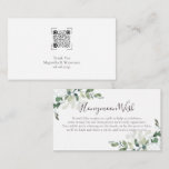 Eucalyptus Poem Honeymoon Wish QR Code Enclosure Card<br><div class="desc">From our bestselling eucalyptus corners collection. You can upload a QR code to the back of the card to allow guests to add to your honeymoon fund via Venmo or another payment provider.</div>