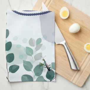 Eucalyptus Praying Mantis Australian Botanical Art Tea Towel