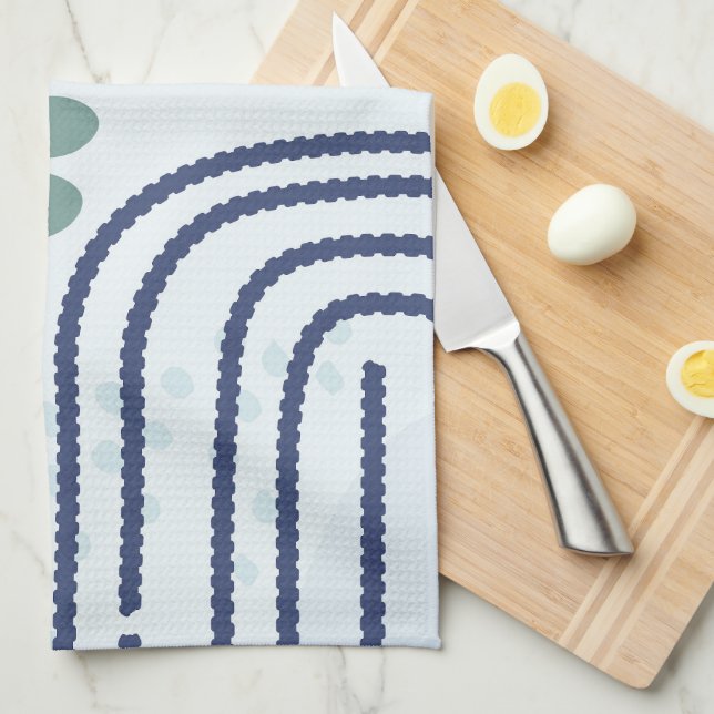 Eucalyptus Praying Mantis Australian Botanical Art Tea Towel (Quarter Fold)