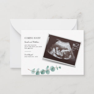 Eucalyptus Pregnancy Baby Reveal Card