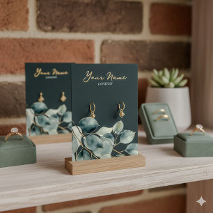 Eucalyptus pretty leafy earring display card