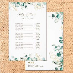 Eucalyptus price list flyer