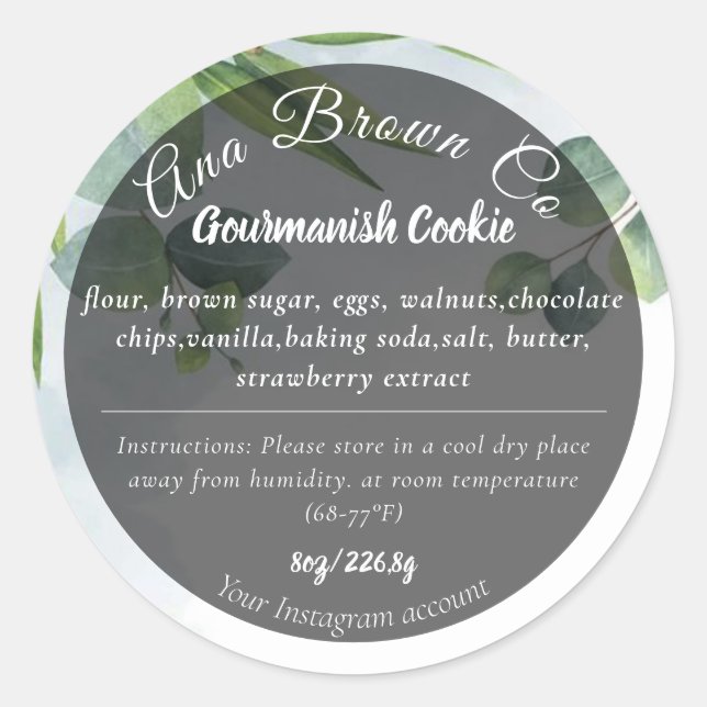 Eucalyptus Product Label (Front)