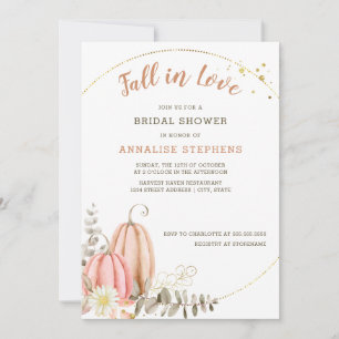 Eucalyptus Pumpkin Fall Bridal Shower Invitation