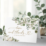 Eucalyptus Pumpkin Wedding Thank You Card<br><div class="desc">Create an elegant and timeless fall-themed wedding suite that effortlessly reflects your style with personalised details.</div>