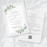 Eucalyptus QR Code All in One Wedding Invitation<br><div class="desc">Bring a touch of nature to your special day with our beautiful watercolor Eucalyptus Greenery Wedding Invitation.</div>