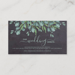 Eucalyptus QR Code Rustic Wedding Online RSVP Card