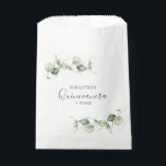 Eucalyptus Quinceanera 15th Birthday Party Favour Bag<br><div class="desc">TIP: Matching items available in this collection. Our botanical eucalyptus birthday collection features watercolor foliage and modern typography in dark grey text. Use the "Customise it" button to further re-arrange and format the style and placement of text. Could easily be repurpose for other special events like anniversaries, baby shower, birthday...</div>