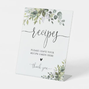 Eucalyptus Recipe Card Sign