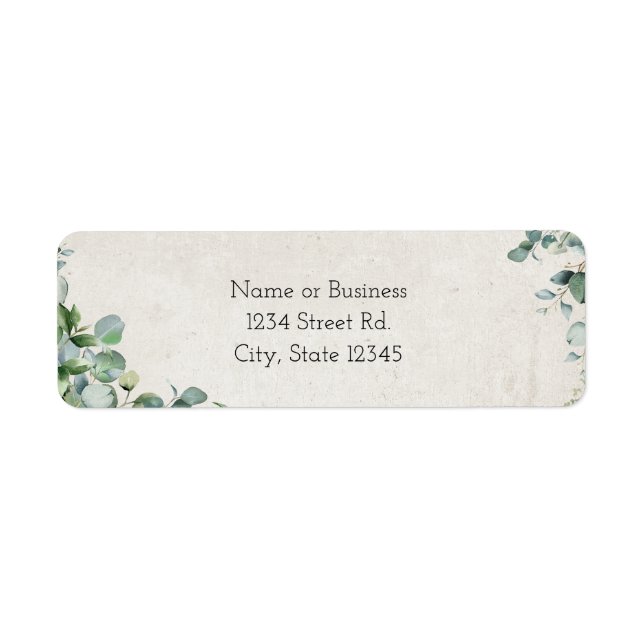 Eucalyptus Return Address Label (Front)