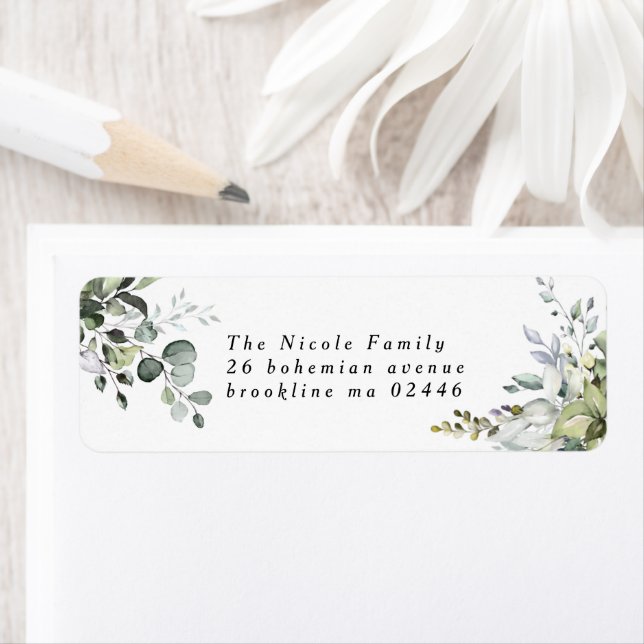 Eucalyptus Return Address Labels (Insitu)