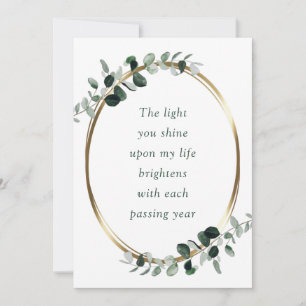 Eucalyptus Romantic Valentine's Day  Holiday Card