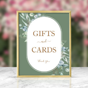 Eucalyptus Round Frame Gifts & Cards Sign