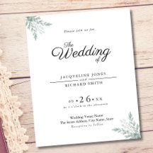 Eucalyptus Rustic Budget Chic Wedding Invitation