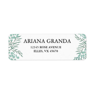 Eucalyptus Rustic Greenery Address Return Address Label