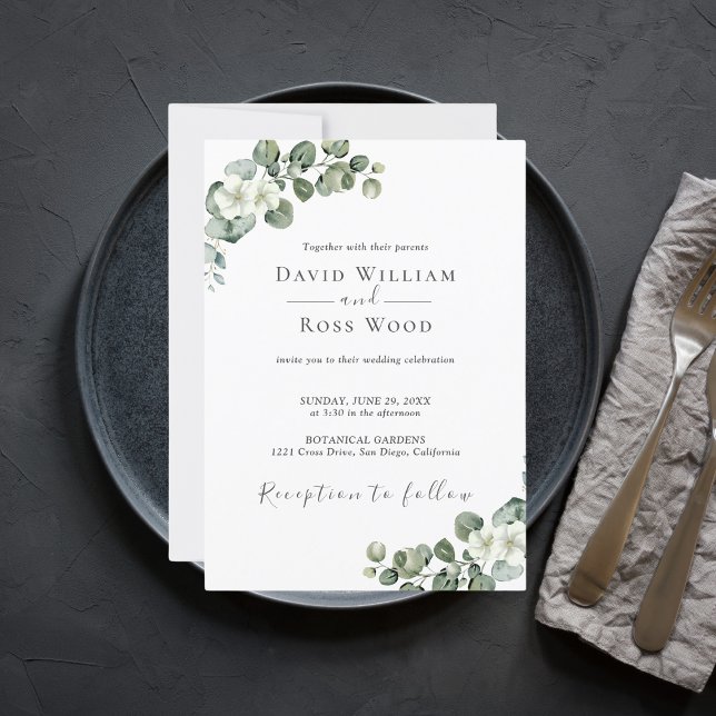 Eucalyptus Rustic Greenery Wedding Invitation (Eucalyptus Rustic Greenery Wedding Invitation
)