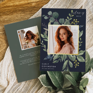 Eucalyptus & Sage Foil Graduation Announcement