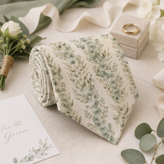 Eucalyptus Sage Garden Wedding Tie