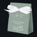 Eucalyptus Sage Green Botanical Initials Wedding  Favour Box<br><div class="desc">Eucalyptus,  botanical,  initials,  rustic,  greenery,  watercolor favour box. Perfect for Weddings,  birthdays,  parties.</div>