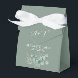Eucalyptus Sage Green Botanical Initials Wedding  Favour Box<br><div class="desc">Eucalyptus,  botanical,  initials,  rustic,  greenery,  watercolor favour box. Perfect for Weddings,  birthdays,  parties.</div>