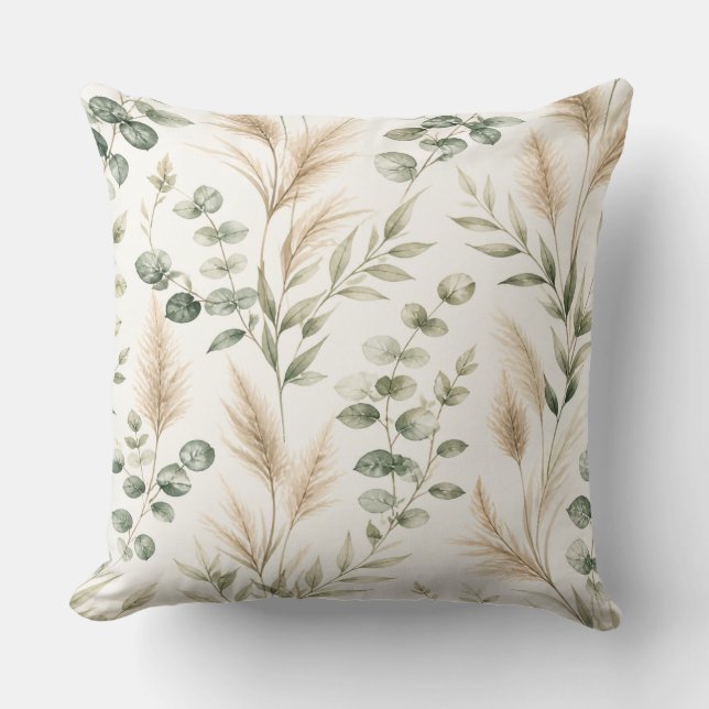 Eucalyptus Sage Green Pillow (Front)