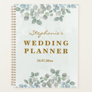 eucalyptus sage green watecolor planner