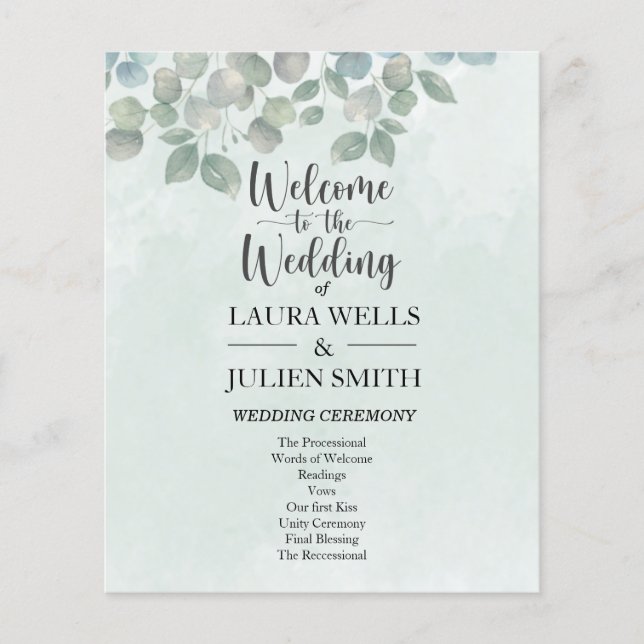 Eucalyptus sage green watercolor (Front)