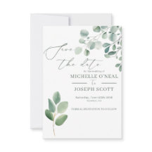 Eucalyptus Sage Green Watercolor Wedding
