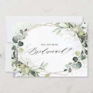 Eucalyptus Sage Greenery Bridesmaid Proposal Invitation