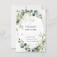 Eucalyptus Sage Greenery Modern Geometric Wedding
