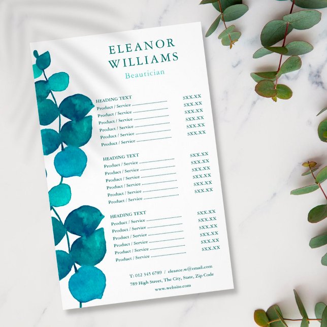 Eucalyptus Salon Service Menu (Creator Uploaded)