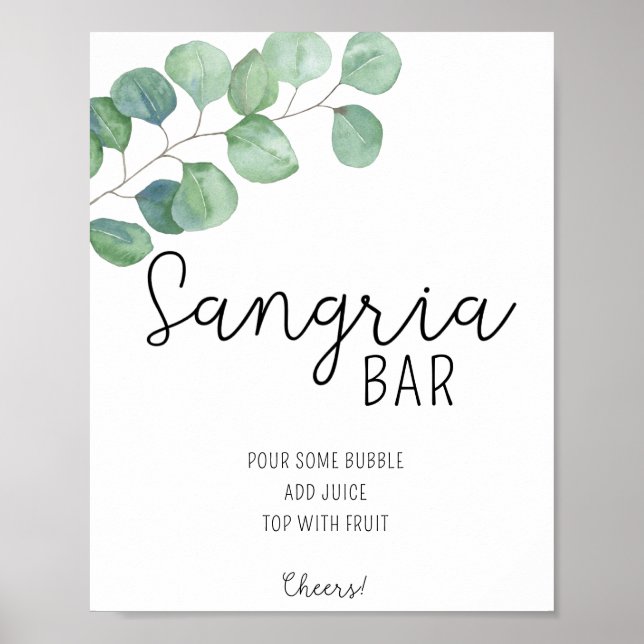 Eucalyptus - Sangria bar poster (Front)
