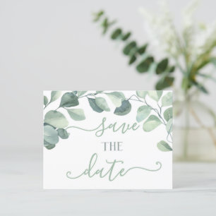 Eucalyptus Save The Date Postcard