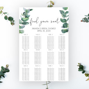 Eucalyptus - Seating Chart foam board