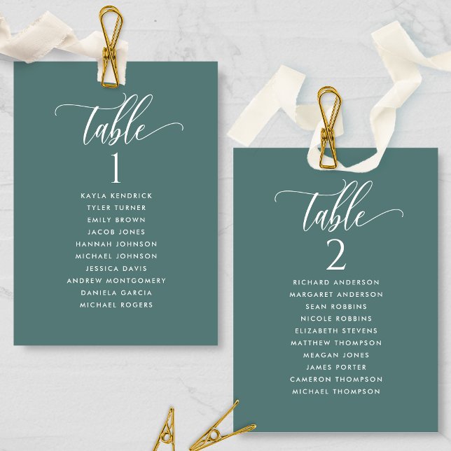 Eucalyptus, Seating Plan Cards with Guest Names (Creator Uploaded)