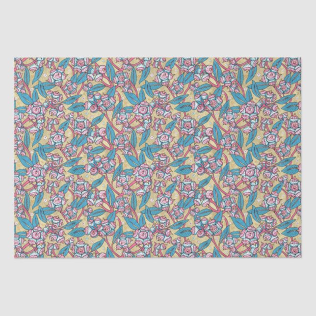 Eucalyptus Seed Australian Plant Botanical Pattern Tissue Paper (Front)