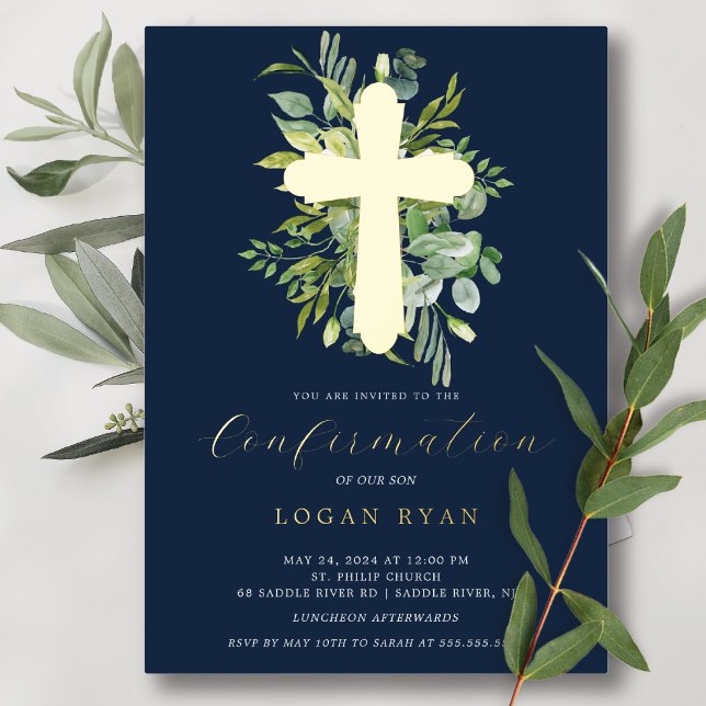 Eucalyptus Serenity Confirmation Invitation (Creator Uploaded)