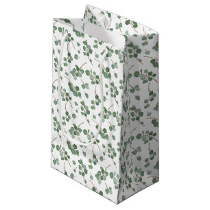 Eucalyptus Silver Dollar Tree Foliage Pattern Small Gift Bag