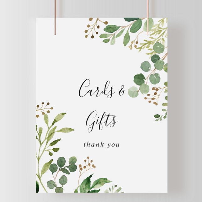 Eucalyptus Simple Floral Cards and Gifts Sign (Creator Uploaded)