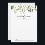 Eucalyptus Simple Floral Wedding Words of Wisdom Advice Card<br><div class="desc">This eucalyptus simple floral wedding words of wisdom advice card is perfect for a modern wedding. The design features artistically hand-painted beautiful eucalyptus green leaves arranged into geometric shapes, inspiring natural beauty. These cards are perfect for a wedding, bridal shower, baby shower, graduation party & more. Personalise the cards with...</div>