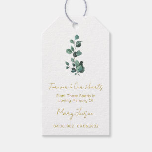 Eucalyptus Simple Seed Packet Funeral Gift Tags