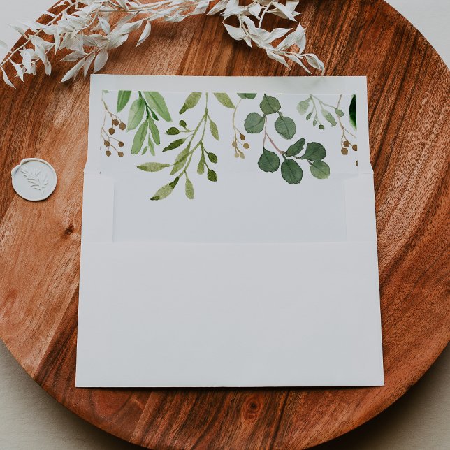 Eucalyptus Simple Self-Addressed RSVP Envelope (Creator Uploaded)