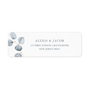 Eucalyptus Simplicity Return Address Label