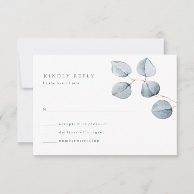 Eucalyptus Simplicity | Wedding Response (Front)