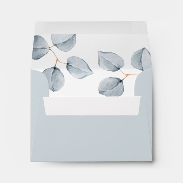 Eucalyptus Simplicity | Wedding RSVP Envelope (Back (Bottom))